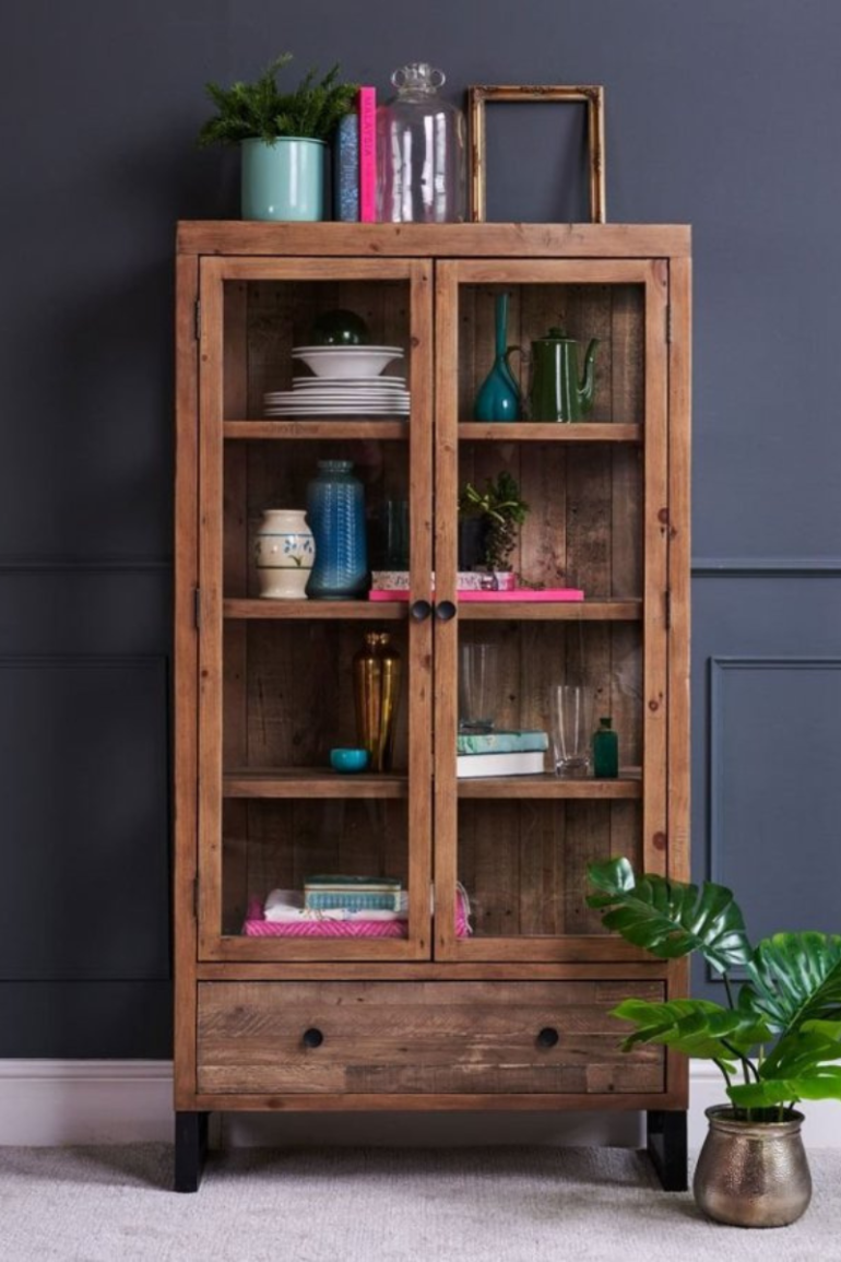 Adelaide Industrial Style Display Cabinet